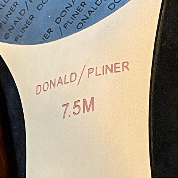 Donald Pliner | Black Halen Suede Loafer with Rhinestone Buckle 7.5 - Picture 5 of 16